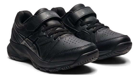 Asics black hotsell leather school shoes